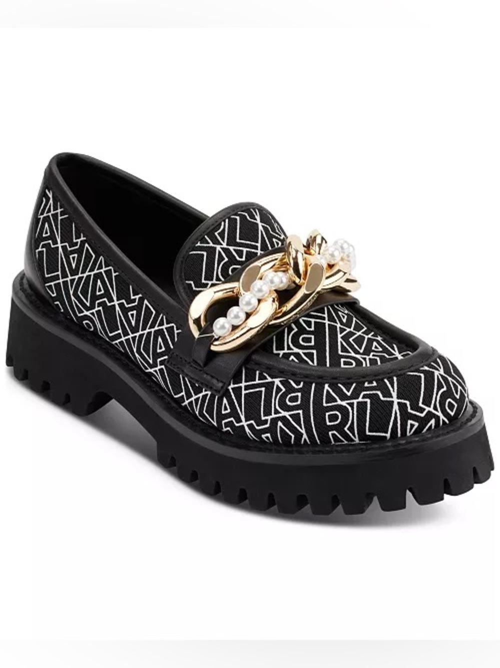 Karl Lagerfeld Paris - Gala Monogram Chain Trim Loafers